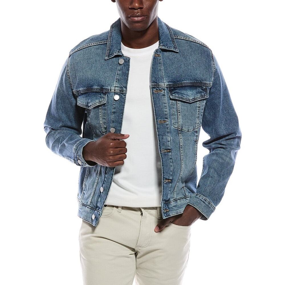 Jason Wu Men's Light Wash Stretch Denim Trucker Jacket XL